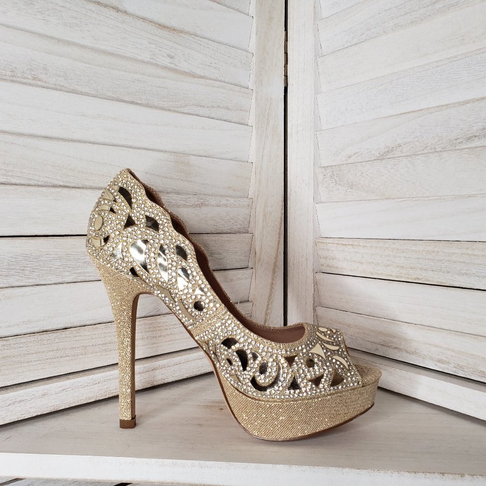Gold Statement Women's Heels
